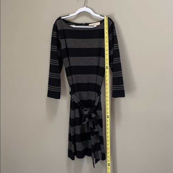 LOFT Black and Gray Lightweight Sweater Dress - Picture 3 of 7